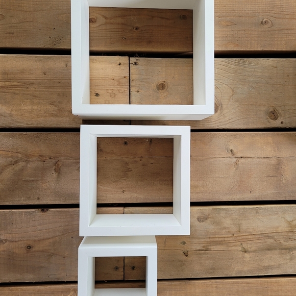 Square Cube Wall Shelves Set of 3 - Picture 2 of 4